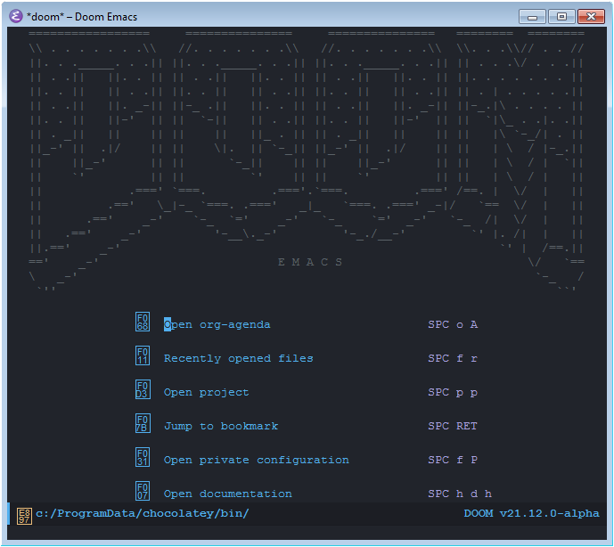 Doom Emacs First Run