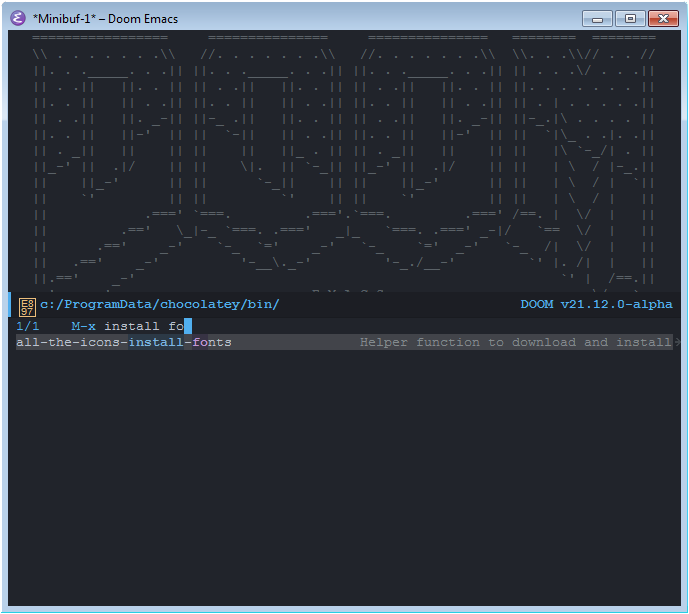 Doom Emacs Install Fonts