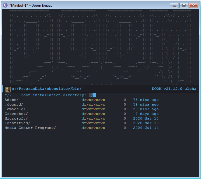 Doom Emacs Request Download Directory