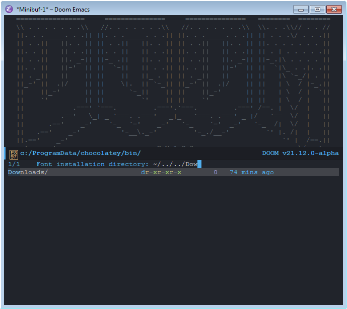 Doom Emacs Select Download Directory