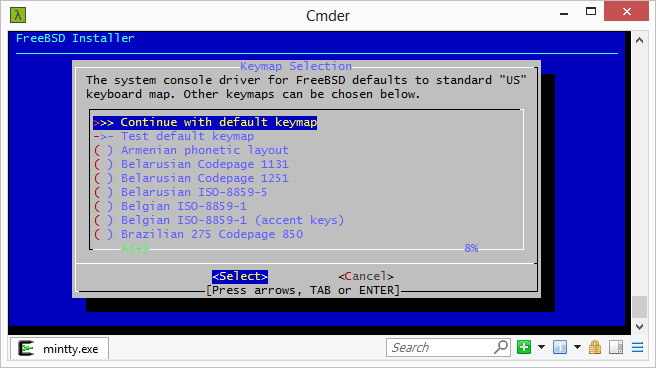 Running mintty inside Cmder displays ACS characters perfectly